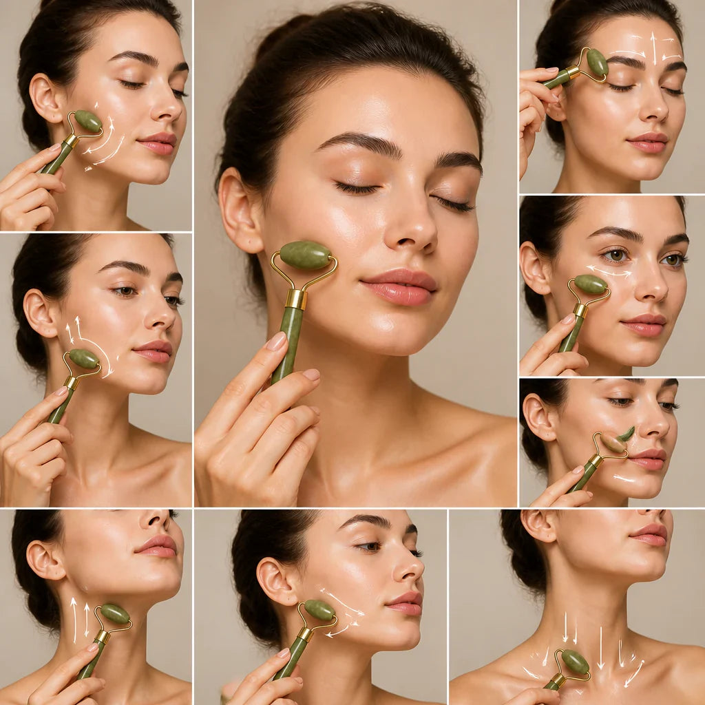 Comment utiliser le rouleau de massage visage : technique et effets