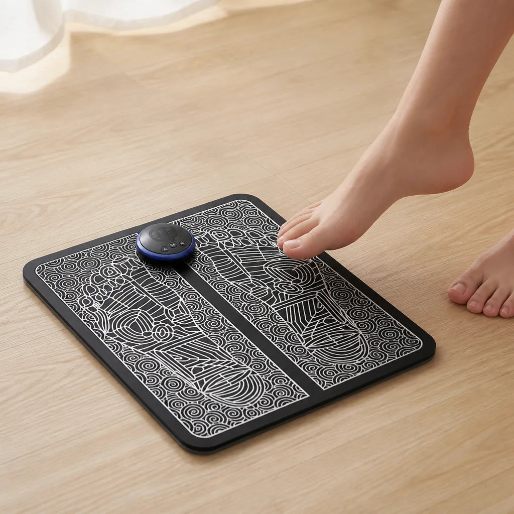 Remote EMS Foot Massager Pad Portable Electric Muscle Stimulation Massage Mat Improve Blood Circulation Relief Pain Relax Feet