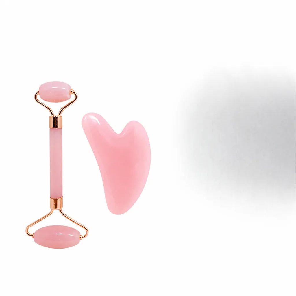 🗑️ SRC-ALIEXPRESS — Double Chin Reducer Massager Roller Beauty Stick Facial Lifting Tool Heart Shape Scraping Pink Full Body Massage Set