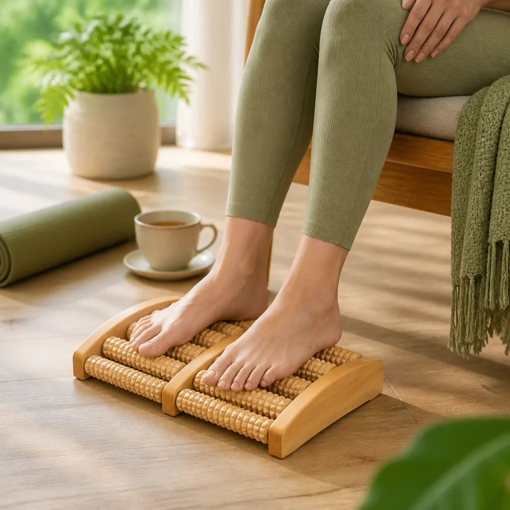 massage-des-pieds-rouleau-en-bois