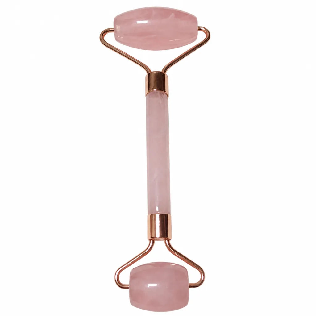Rouleau De Massage Facial En Quartz Rose